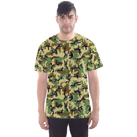 Camo Woodland Men s Sport Mesh Tee by sifis