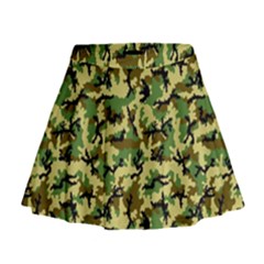 Camo Woodland Mini Flare Skirt by sifis