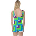 Geometric 3d Mosaic Bold Vibrant One Piece Boyleg Swimsuit View2