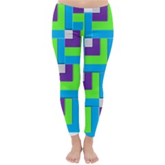 Geometric 3d Mosaic Bold Vibrant Classic Winter Leggings by Amaryn4rt