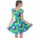 Geometric 3d Mosaic Bold Vibrant Cap Sleeve Dresses View2