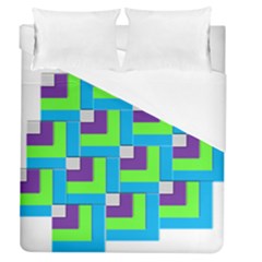 Geometric 3d Mosaic Bold Vibrant Duvet Cover (queen Size) by Amaryn4rt