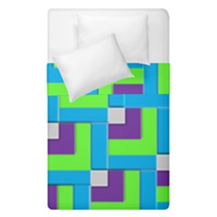 Geometric 3d Mosaic Bold Vibrant Duvet Cover Double Side (single Size) by Amaryn4rt