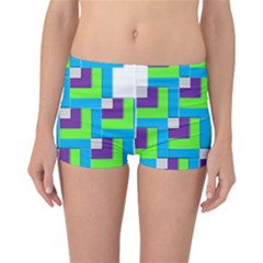 Geometric 3d Mosaic Bold Vibrant Reversible Bikini Bottoms by Amaryn4rt