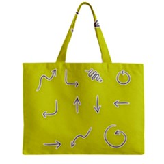 Arrow Line Sign Circle Flat Curve Zipper Mini Tote Bag by Amaryn4rt