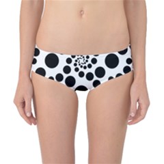 Dot Dots Round Black And White Classic Bikini Bottoms by Amaryn4rt