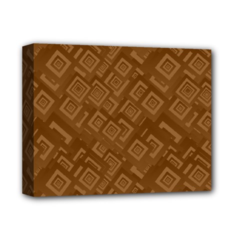 Brown Pattern Rectangle Wallpaper Deluxe Canvas 14  X 11  by Amaryn4rt