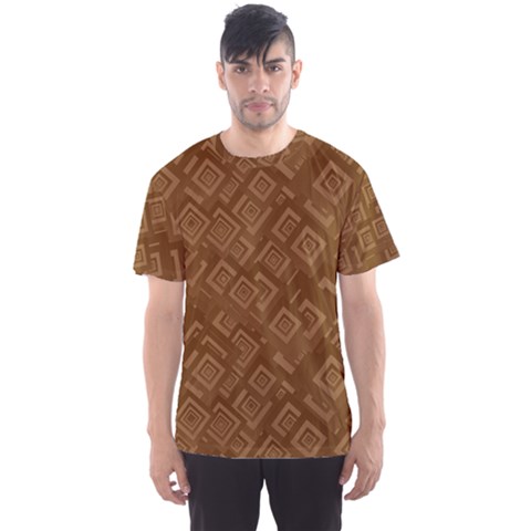 Brown Pattern Rectangle Wallpaper Men s Sport Mesh Tee by Amaryn4rt