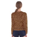 Brown Pattern Rectangle Wallpaper Women s Long Sleeve Tee View2