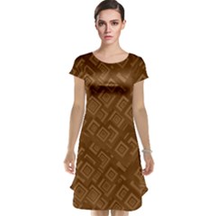 Brown Pattern Rectangle Wallpaper Cap Sleeve Nightdress by Amaryn4rt