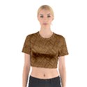 Brown Pattern Rectangle Wallpaper Cotton Crop Top View1