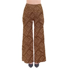 Brown Pattern Rectangle Wallpaper Pants by Amaryn4rt