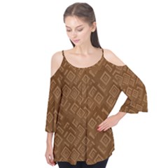 Brown Pattern Rectangle Wallpaper Flutter Tees