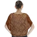 Brown Pattern Rectangle Wallpaper Blouse View2