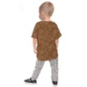 Brown Pattern Rectangle Wallpaper Kids  Raglan Tee View2