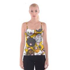 Cats Pattern Spaghetti Strap Top by Valentinaart