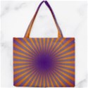 Retro Circle Lines Rays Orange Mini Tote Bag View1