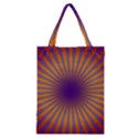 Retro Circle Lines Rays Orange Classic Tote Bag View1