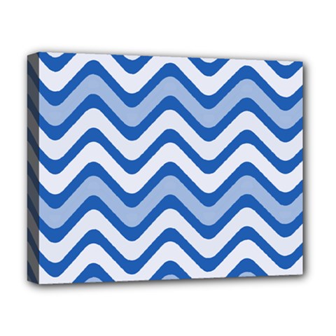 Waves Wavy Lines Pattern Design Deluxe Canvas 20  X 16   by Amaryn4rt