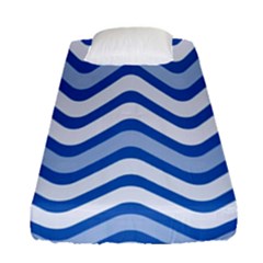 Waves Wavy Lines Pattern Design Fitted Sheet (single Size)