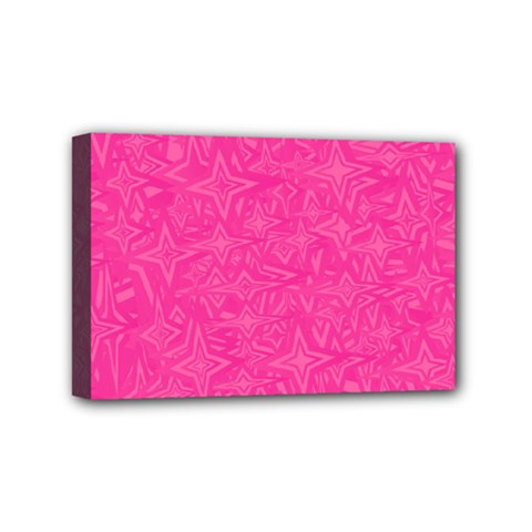 Geometric Pattern Wallpaper Pink Mini Canvas 6  X 4  by Amaryn4rt