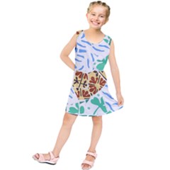 Broken Tile Texture Background Kids  Tunic Dress by Amaryn4rt