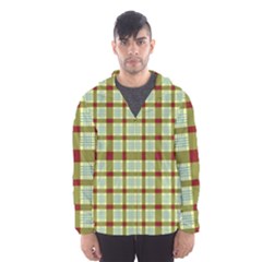 Geometric Tartan Pattern Square Hooded Wind Breaker (men) by Amaryn4rt