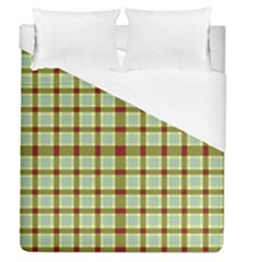 Geometric Tartan Pattern Square Duvet Cover (queen Size) by Amaryn4rt