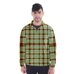 Geometric Tartan Pattern Square Wind Breaker (men) by Amaryn4rt