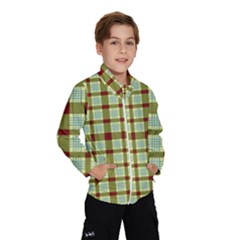 Geometric Tartan Pattern Square Wind Breaker (kids) by Amaryn4rt