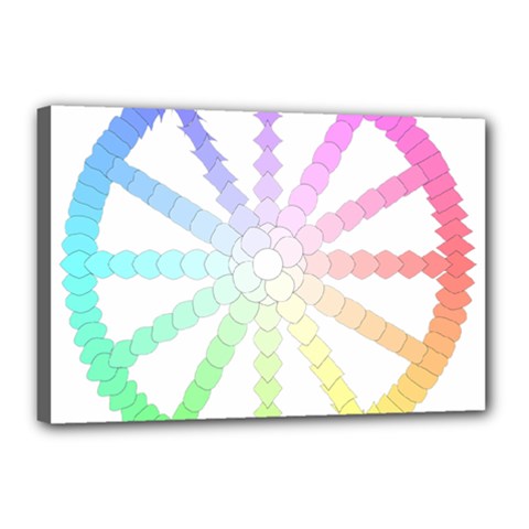 Polygon Evolution Wheel Geometry Canvas 18  X 12  by Amaryn4rt