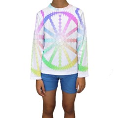 Polygon Evolution Wheel Geometry Kids  Long Sleeve Swimwear