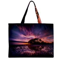 Landscape Reflection Waves Ripples Zipper Mini Tote Bag by Amaryn4rt