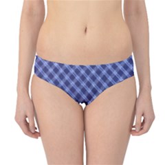 Blue And White Checkered Painting Design  Hipster Bikini Bottoms by GabriellaDavid