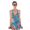 Floral  Halter Swimsuit Dress View1