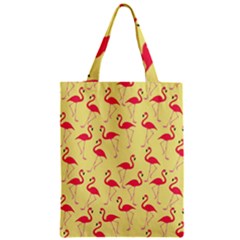 Flamingo Pattern Zipper Classic Tote Bag by Valentinaart