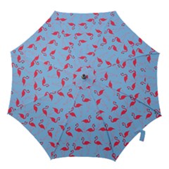 Flamingo Pattern Hook Handle Umbrellas (large) by Valentinaart