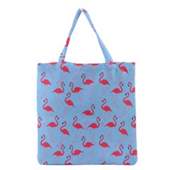 Flamingo Pattern Grocery Tote Bag by Valentinaart