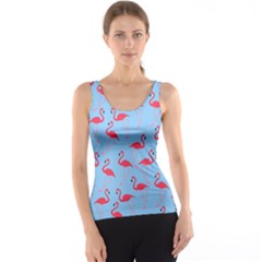 Flamingo Pattern Tank Top by Valentinaart