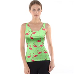 Flamingo Pattern Tank Top by Valentinaart