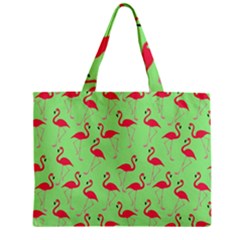 Flamingo Pattern Zipper Mini Tote Bag by Valentinaart