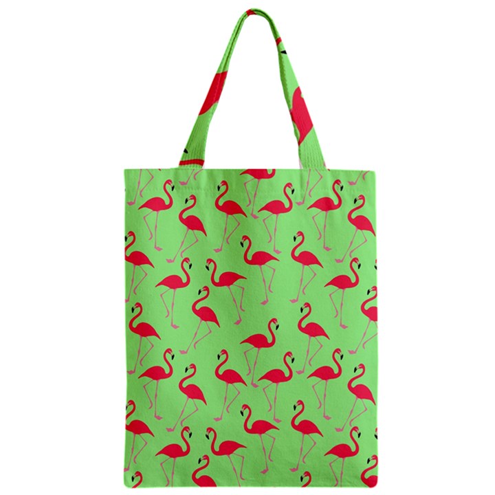 Flamingo pattern Zipper Classic Tote Bag