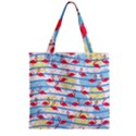 Flamingo pattern Zipper Grocery Tote Bag View2