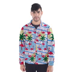 Flamingo Pattern Wind Breaker (men) by Valentinaart