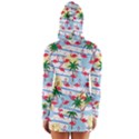 Flamingo pattern Women s Long Sleeve Hooded T-shirt View2