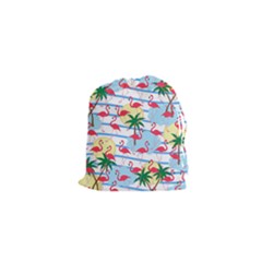 Flamingo Pattern Drawstring Pouches (xs)  by Valentinaart