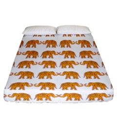 Indian Elephant  Fitted Sheet (california King Size)