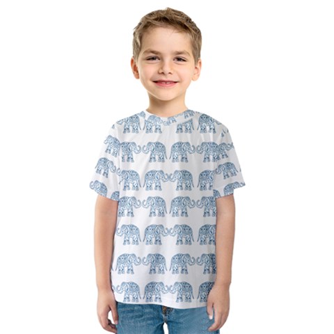 Indian Elephant  Kids  Sport Mesh Tee by Valentinaart