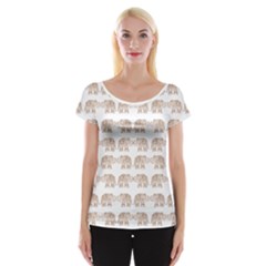 Indian Elephant Women s Cap Sleeve Top by Valentinaart