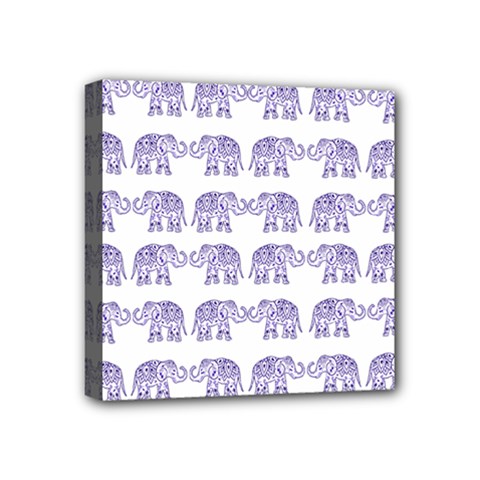 Indian Elephant Pattern Mini Canvas 4  X 4  by Valentinaart